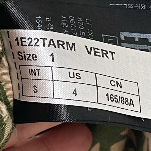 ba&sh Tarmac Long Sleeve Button Up Front Tie Top Womens Size 1 (US4) Green - Picture 14 of 15